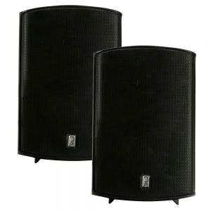 Poly-Planar Compact Box Speaker - 7-11/16" x 5-1/8" x 4-11/16" - (Pair) Black