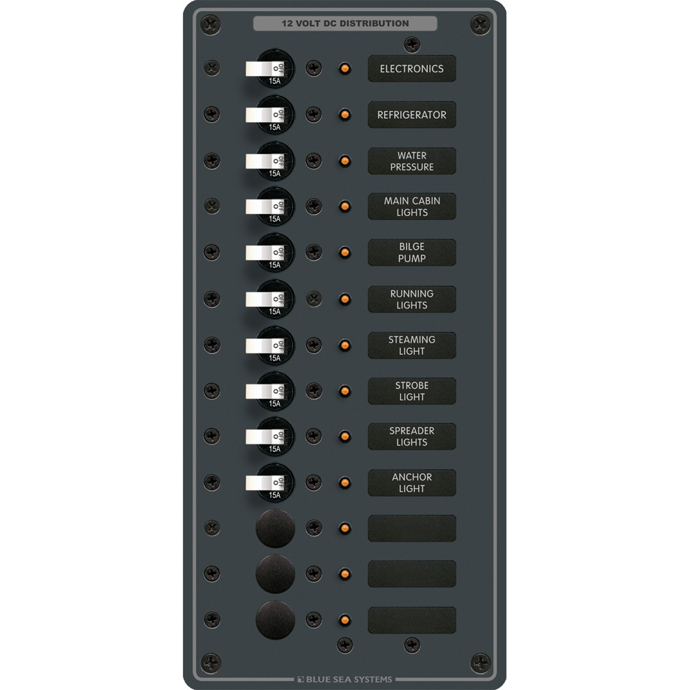 Blue Sea 8376 Panel DC 13 Position Vertical Blue Sea 8376 Panel DC 13 Position Vertical