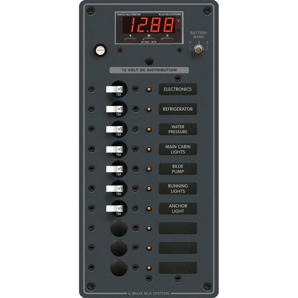 Blue Sea 8402 DC 10 Position w/Multi-Function Meter Blue Sea 8402 DC 10 Position w/Multi-Function Meter