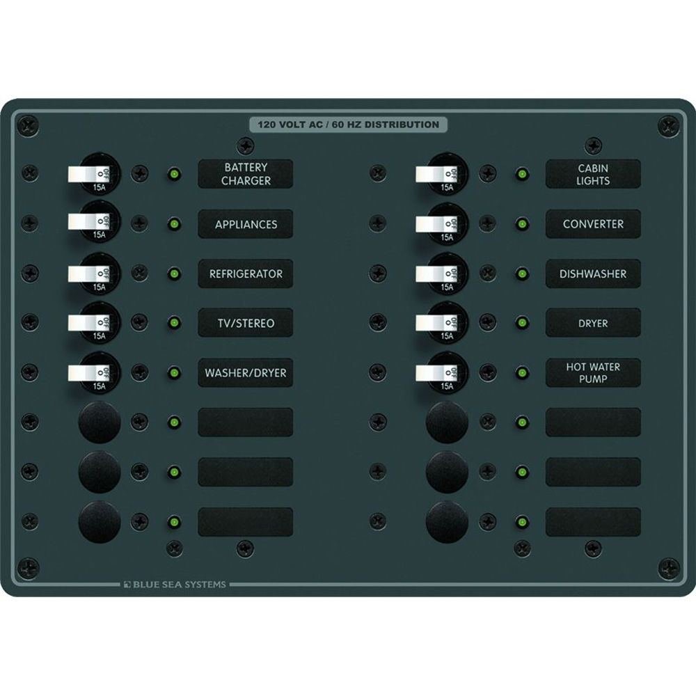 Blue Sea 8462 AC 2 Sources + 9 Positions Blue Sea 8462 AC 2 Sources + 9 Positions