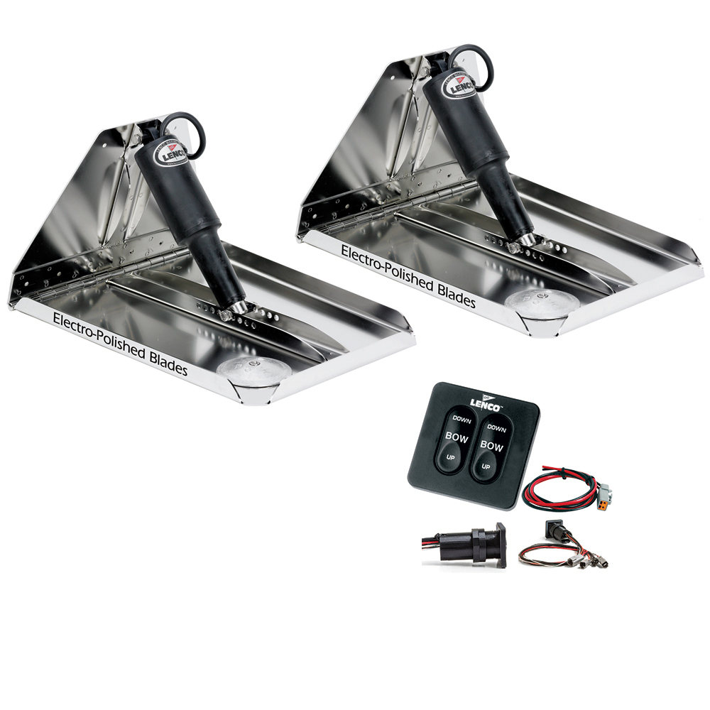 Lenco 16" x 12" Heavy Duty Performance Trim Tab Kit w/Standard Tactile Switch Kit 12V Lenco 16" x 12" Heavy Duty Performance Trim Tab Kit w/Standard Tactile Switch Kit 12V