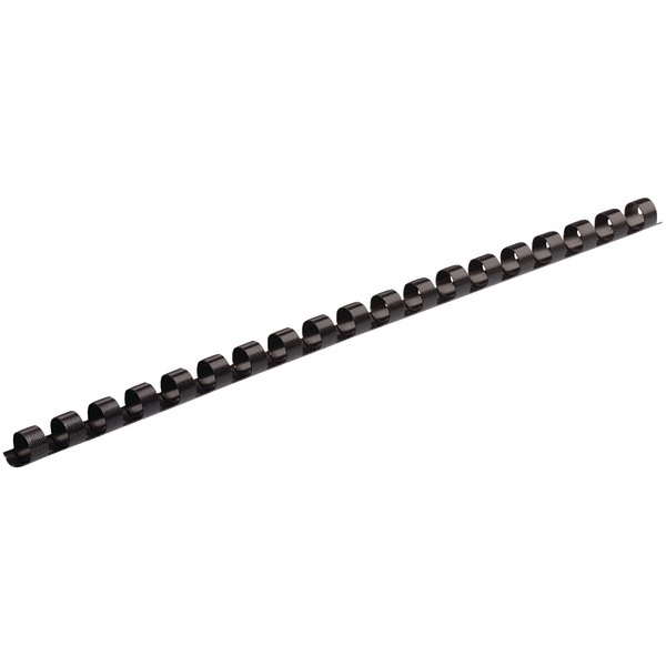 Fellowes 52366 1/4" Round-Back Black Plastic Combs Fellowes 52366 1/4" Round-Back Black Plastic Combs