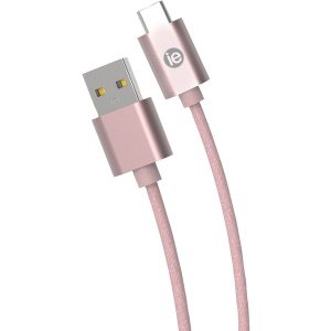 iEssentials IEN-BC10C-RGLD Charge & Sync Braided USB-C to USB-A Cable