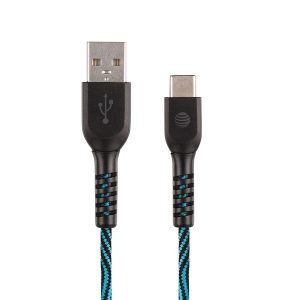 AT&T TCB10-BLU 10-Foot Charge and Sync USB to Type-C Cable (Blue)