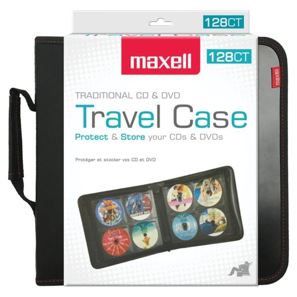 Maxell 190163 CD/DVD Travel Case (128 capacity)