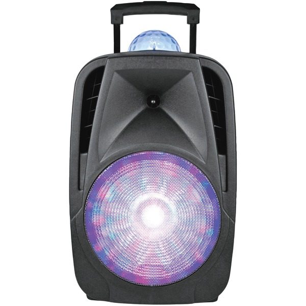 Supersonic IQ-6112DJBT-BK 12-Inch Light-Up Portable Bluetooth DJ Speaker with Disco Light