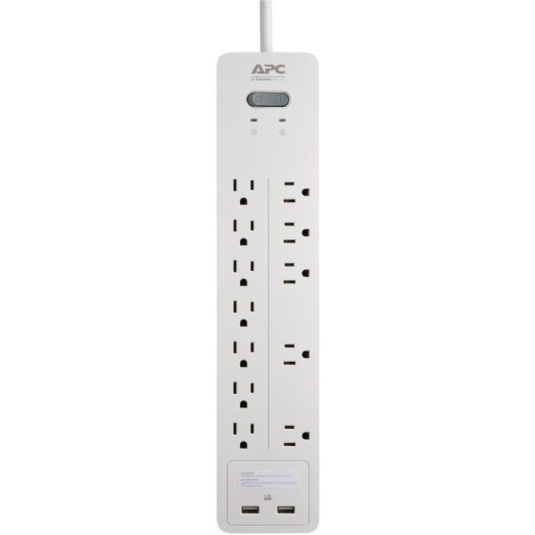 APC PH12U2W Home Office SurgeArrest 12-Outlet Power Strip with 2 USB Charging Ports APC PH12U2W Home Office SurgeArrest 12-Outlet Power Strip with 2 USB Charging Ports