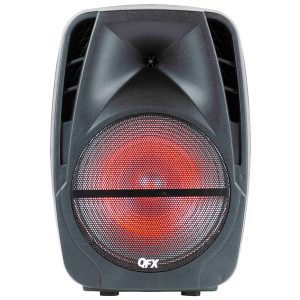 QFX PBX-BF150 15-Inch RGB Disco Light Bluetooth Portable Speaker
