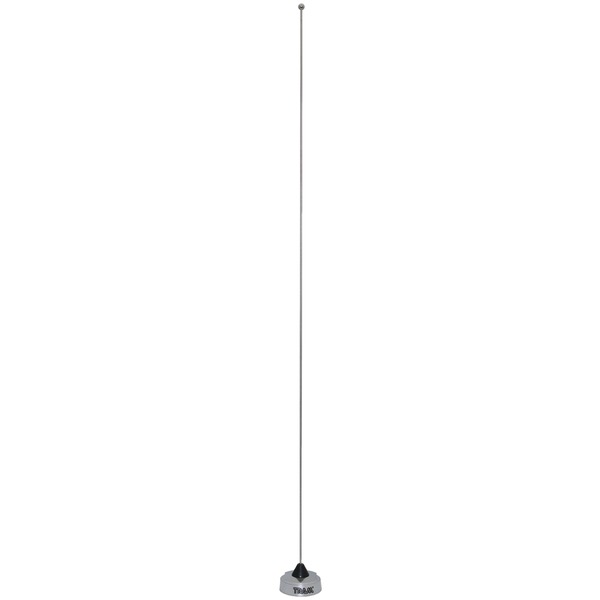 Tram 1121 200-Watt Pretuned 150 MHz to 162 MHz Chrome-Nut-Type Quarter-Wave Antenna with NMO Mounting Tram 1121 200-Watt Pretuned 150 MHz to 162 MHz Chrome-Nut-Type Quarter-Wave Antenna with NMO Mounting