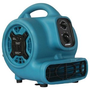 XPOWER P-230AT P-230AT 800 CFM 3-Speed Mini Air Mover/Floor Dryer/Utility Blower Fan with Timer and Power Outlets