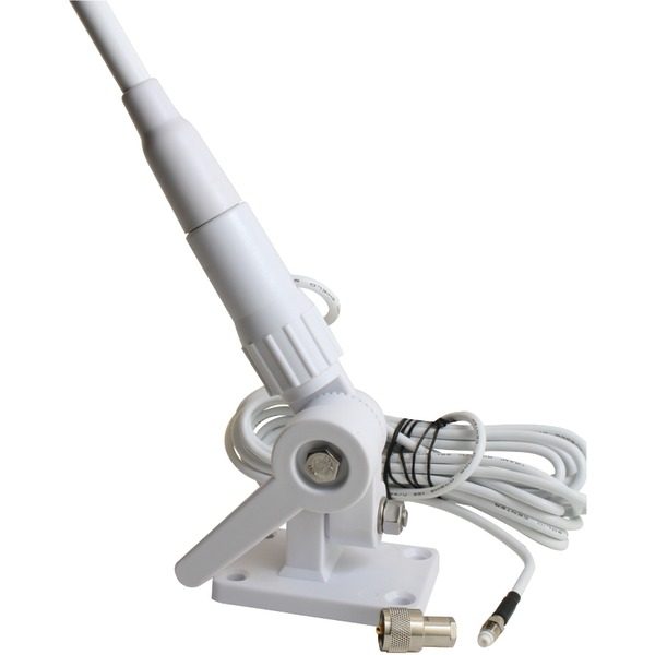 Tram 1607-HC Pretuned VHF 3-dBd-Gain Marine Rachet-Mount 46-Inch Fiberglass Antenna with RG58 Cable and FME-Female Connector with PL-259 Adapter