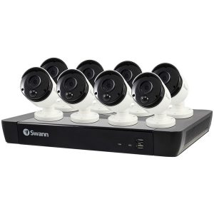 Swann SWNVK-1685808-US 16-Channel 4K NVR with 2TB HD & 8 True Detect Bullet Cameras with Audio