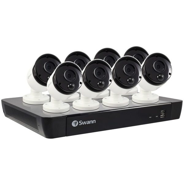 Swann SWNVK-1675808-US 16-Channel 5-Megapixel NVR with 2TB HD & 8 True Detect Bullet Cameras with Audio