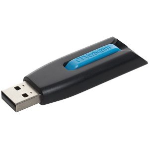Verbatim 49176 16GB SuperSpeed USB 3.0 Store 'n' Go V3 USB Drive (Caribbean Blue)