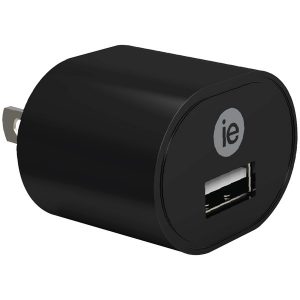 iEssentials IEN-ACPUSB-BK 1-Amp USB Wall Charger (Black)