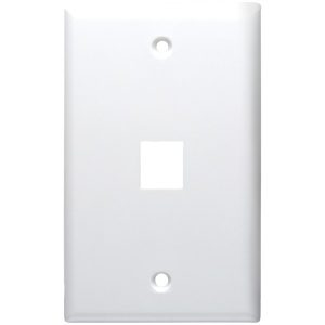 DataComm Electronics 20-3001-WH 1-Port Standard Size Keystone Wall Plate (White)