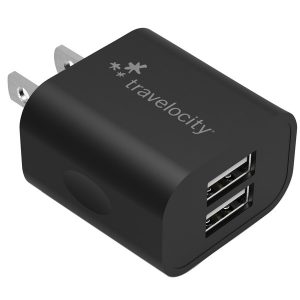 Travelocity TVI-AC2U-AST 2-Amp Dual USB Home Charger