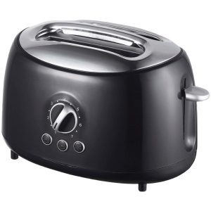 Brentwood Appliances TS-270BK Cool-Touch 2-Slice Retro Toaster with Extra-Wide Slots (Black)