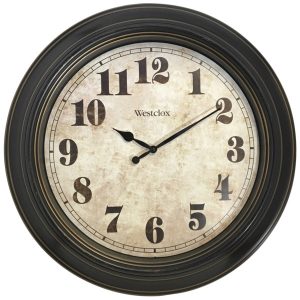 Westclox 32213-20 20-Inch Decorative Wall Clock with Bronze Case