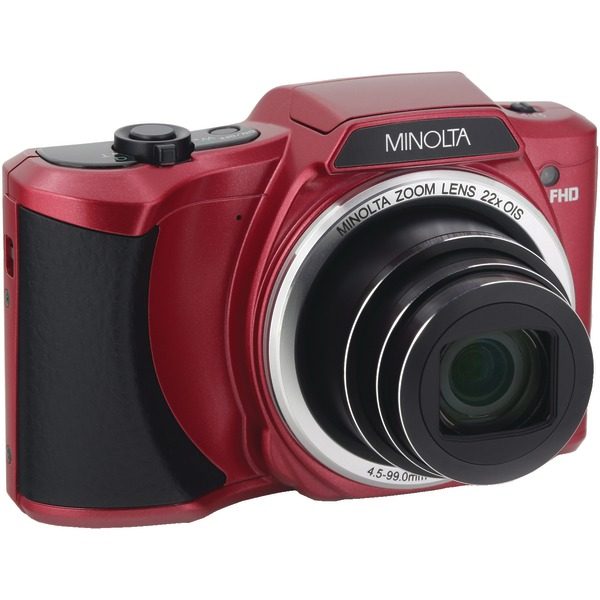 Minolta MN22Z-R 20.0-Megapixel 1080p Full HD Wi-Fi MN22Z Digital Camera with 22x Zoom (Red)