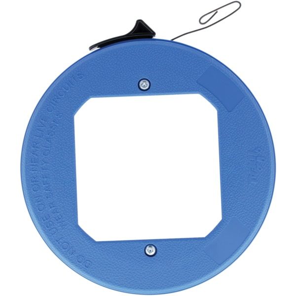 IDEAL 31-012 Blued-Steel Fish Tape with Formed Hook and Thumb Winder Case