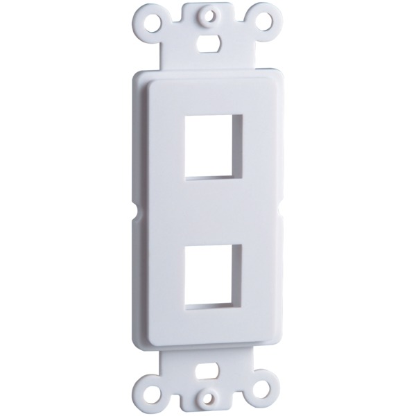 DataComm Electronics 20-5152 Keystone White Decor Plate Insert (2 Ports) DataComm Electronics 20-5152 Keystone White Decor Plate Insert (2 Ports)
