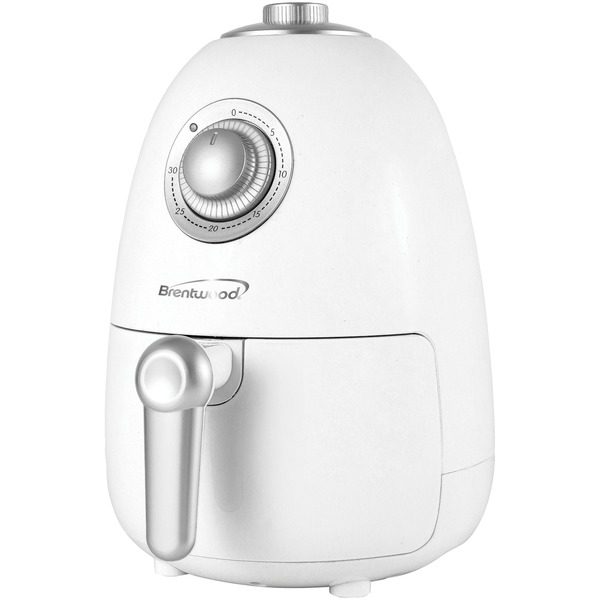 Brentwood Appliances AF-200W 2-Quart Small Electric Air Fryer with Timer and Temperature Control (White)