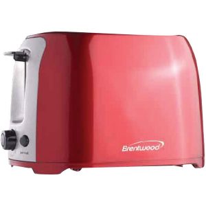 Brentwood Appliances TS-292R 2-Slice Cool-Touch Toaster with Extra-Wide Slots (Red and Stainless Steel)