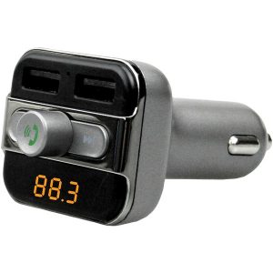 Supersonic IQ-225BT Bluetooth FM Transmitter with Dual USB and Multifunction Knob