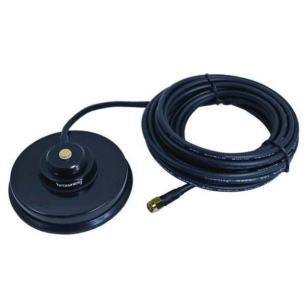 Browning BR-1035-SMA Premium 3-5/8-Inch NMO Magnet Mount with Rubber Boot and Preinstalled SMA-Male Connector