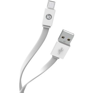 iEssentials IEN-FC4M-WT Charge and Sync Flat Micro USB to USB-A Cable