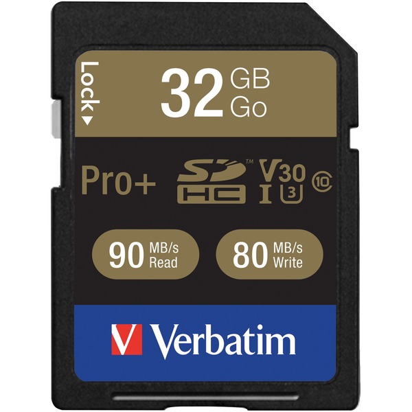 Verbatim 49196 Class 10 32GB Pro Plus 600X SDHC Memory Card Verbatim 49196 Class 10 32GB Pro Plus 600X SDHC Memory Card