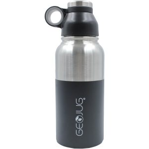 Brentwood Appliances G-1032BK GEOJUG Stainless Steel Vacuum-Insulated Water Bottle (32-Ounce)
