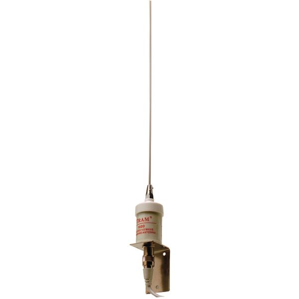 Tram 1600-HC Pretuned VHF 6-dB-Gain Marine L-Bracket-Mount 35-Inch Fiberglass Antenna with RG58 Cable and PL-259 Connectors