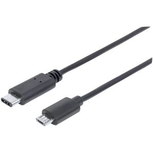 Manhattan 353311 Hi-Speed Micro USB-B Male 2.0 to USB-C Male Cable (3ft)