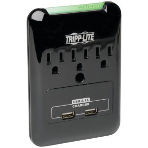 Tripp Lite SK30USB Protect It! Flat-Profile 3-Outlet Surge Protector Wall Tap with USB Ports