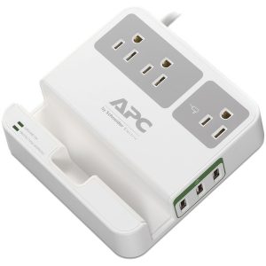 3OUTLET/3USB SURGE WHI