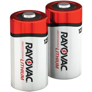 RAYOVAC RL123A-2A 3-Volt Lithium 123A Photo Batteries (2 pk)