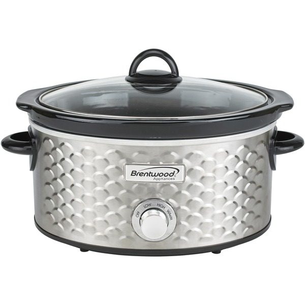 Brentwood Appliances SC-140S 4.5-Quart Scallop Pattern Slow Cooker (Stainless Steel)