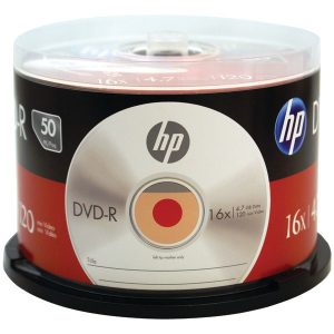 HP DM16050CB 4.7GB 16x DVD-R (50-ct Cake Box Spindle)