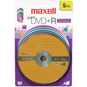 Maxell 639031 4.7GB 120-Minute DVD+Rs (5 pk