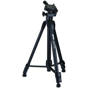 Sunpak 620-020 Tripod with 3-Way Pan Head (Folded height: 18.5"; Extended height: 49"; Weight: 2.3lbs)