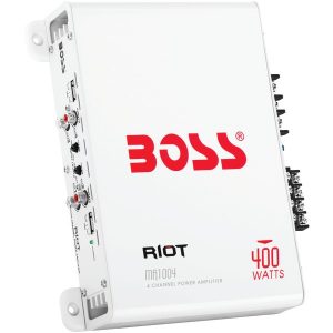 BOSS Audio Systems MR1004 Riot Series 400-Watt 4-Channel Marine Class AB Amp