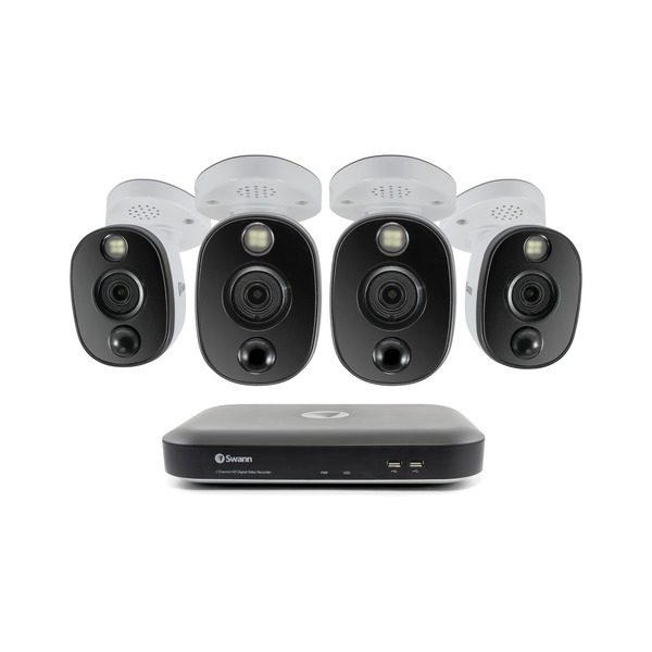 Swann SWDVK-455804WL-US 4K Surveillance System Kit with 4-Channel 1 TB DVR and Four 4K Cameras