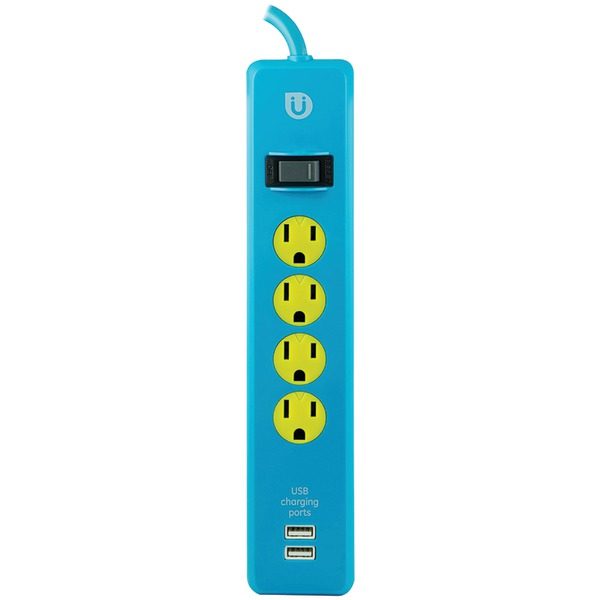 Uber 25117 4-Outlet Power Strip with 2 USB Ports