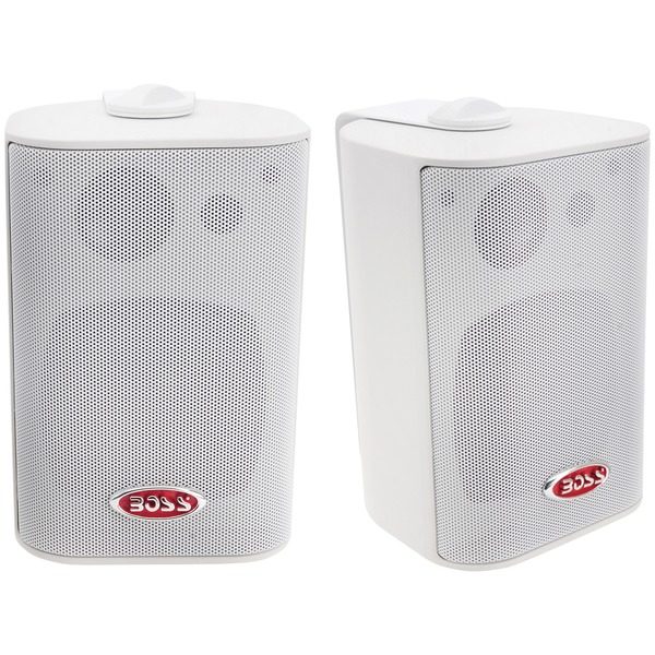 BOSS Audio Systems MR4.3W 4" 200-Watt Indoor/Outdoor 3-Way Speakers (White)