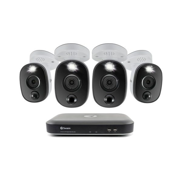 Swann SWDVK-855804WL-US 4K Surveillance System Kit with 8-Channel 2 TB DVR and Four 4K Cameras