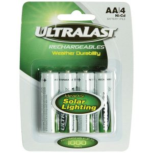 Ultralast ULN4AASL ULN4AASL AA Rechargeable NiCd Batteries for Solar Lights