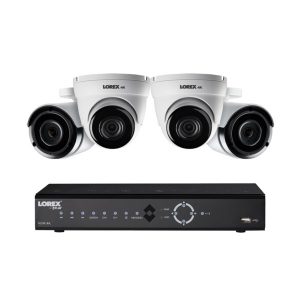 Lorex LNK782C2D2KB 4K Ultra HD 8-Channel PoE IP NVR Security Camera System with Four 4K IP Cameras
