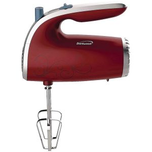 Brentwood Appliances HM-48R Lightweight 5-Speed Electric Hand Mixer (Red)